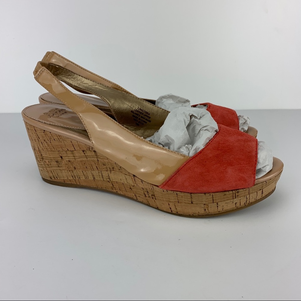 joan and david circa luxe CJ Wictoria Women’s Size 10M Slingback Wedge Orange